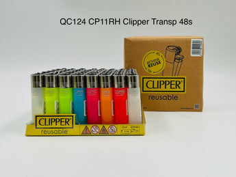 Clipper Reusable Lighters Assorted Designs 48pcs - Tawreed Pro