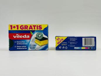 Vileda Antibacterial Sponges Europe 2pcs (1+1 Free) - Tawreed Pro