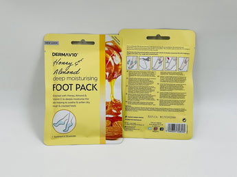 Dermav10 Honey & Almond Foot Pack Europe 1pc - Tawreed Pro