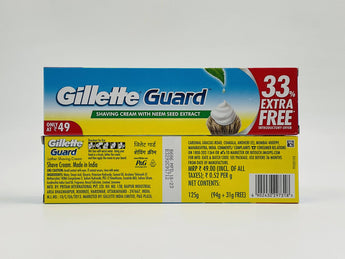 Gillette Guard Shaving Cream India 125g - Tawreed Pro