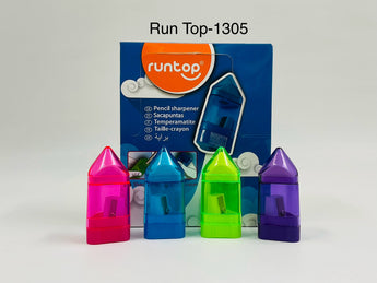 RunTop Pencil Sharpener with Eraser 1305 – Box of 24 - Tawreed Pro