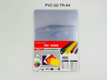 HaoXiang PVC Cover A4 Transparent 100pcs – PVC-02-TR - Tawreed Pro