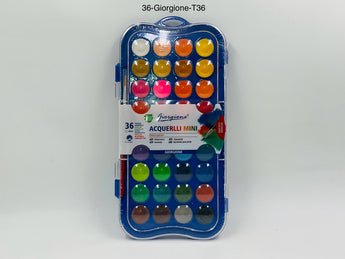 Giorgione Acquerelli Mini Watercolors Set T36 36 Colors - Tawreed Pro