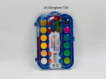 Giorgione Acquerelli Mini Watercolors Set T24 24 Colors - Tawreed Pro