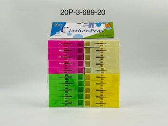 XRZ Clothes Pegs Plastic China 20pcs - Tawreed Pro
