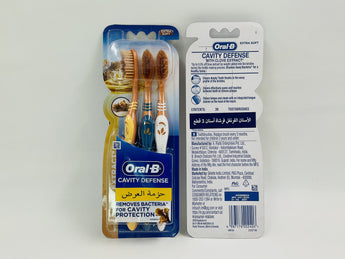 Oral-B Cavity Defense Clove Extract Toothbrush Extra Soft 3pcs - Tawreed Pro