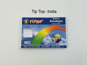 Tip Top White Envelopes India 114x162mm 80gsm - Tawreed Pro