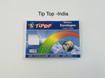 Tip Top White Envelopes India 114x162mm 80gsm - Tawreed Pro