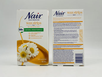 Nair Wax Strips Body Sensitive Skin 16 Strips - Tawreed Pro