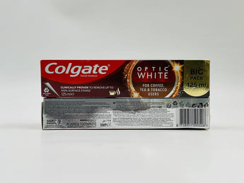 Colgate Optic White Toothpaste for Coffee, Tea & Tobacco Users 125ml - Tawreed Pro
