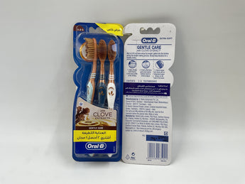 Oral-B Gentle Care Toothbrush Extra Soft Clove Extract 3pcs - Tawreed Pro