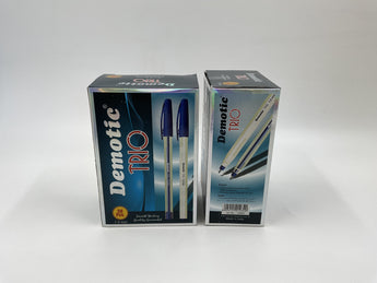 Demotic Trio Ballpoint Pen Box of 50 – Blue Ink - Tawreed Pro