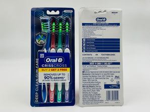 Oral-B CrissCross Medium Toothbrushes India Pack of 4