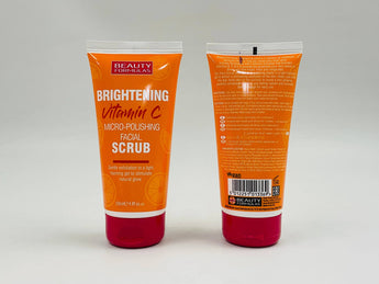 Wholesale Brightening Vitamin C Facial Scrub by Beauty Formulas – 150ml European origin, gentle exfoliating formula, available in Lebanon for bulk supply.