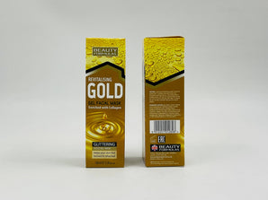 Wholesale Revitalising Gold Gel Facial Mask by Beauty Formulas – 100ml European origin, enriched with collagen, available in Lebanon for bulk supply.