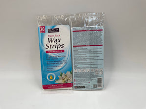 Wholesale Wax Strips Travel Pack by Beauty Formulas – 20pcs UK origin with Vitamin E & Aloe Vera, available in Lebanon for bulk supply.