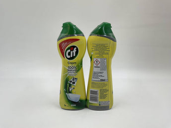 CIF Cleaning Cream Lemon 250ml – UK formula with 100% natural cleaning particles, fresh lemon scent, ideal for kitchens and bathrooms, available in Lebanon for bulk supply.