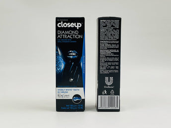 Closeup Diamond Attraction Power White Toothpaste – 75ml gel formula for visibly whiter teeth with blue light technology, ideal for daily oral care in Lebanon.