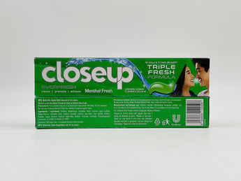 Closeup Everfresh Menthol Fresh Toothpaste – 100g from Vietnam, triple fresh formula, available in Lebanon for bulk supply.