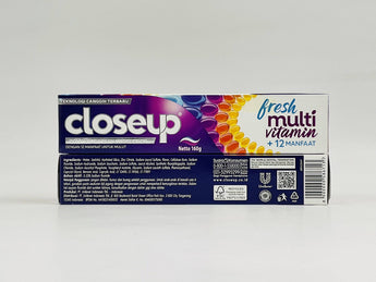 Closeup Fresh Multi Vitamin Toothpaste with 12 oral benefits – 160g gel formula from Indonesia, ideal for fresh breath and daily care in Lebanon.