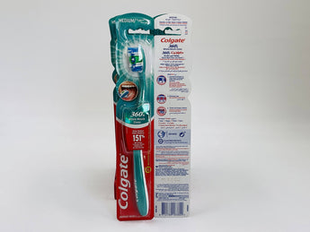 Wholesale Colgate 360° Whole Mouth Clean Toothbrush – medium bristles, full-mouth hygiene tool, available in Lebanon for bulk supply.