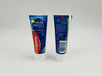 Wholesale Colgate Max Protect Detox Toothpaste – 75ml antibacterial formula for multi-protection, available in Lebanon for bulk supply.