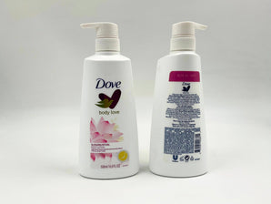 Wholesale Dove Body Love Lotus Flower Lotion – 500ml Indian origin, calming skin care, available in Lebanon for bulk supply.
