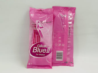 Gillette Blue II For Women Razors Pink Europe 5pcs - Tawreed Pro
