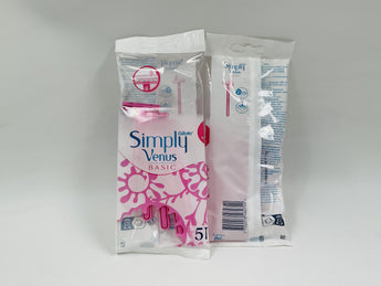 Gillette Simply Venus Basic Razors Pink Europe 5pcs - Tawreed Pro