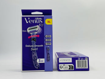 Gillette Venus Deluxe Smooth Swirl Women Europe 1 Handle + 3 Cartridges - Tawreed Pro