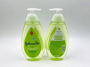 Wholesale Baby Shampoo Camomile Pump by Johnson's – 500ml European origin chamomile formula, available in Lebanon for bulk supply.