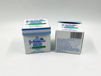 Wholesale Cotton Buds by Johnson's – 200pcs plastic-free buds, European origin, available in Lebanon for bulk supply.