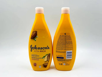 Wholesale Cocoa Butter Vita-Rich Body Wash by Johnson's – 750ml European origin, deeply nourishing and softening, available in Lebanon for bulk supply.