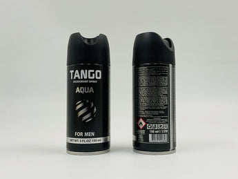 Tango Deodorant Spray For Men 150ml (Power, Icy Splash, Vetyver, Marine, Aqua) - Tawreed Pro