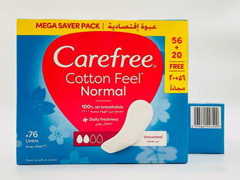 Carefree Pantyliners Care Free Cotton Feel Normal product packaging