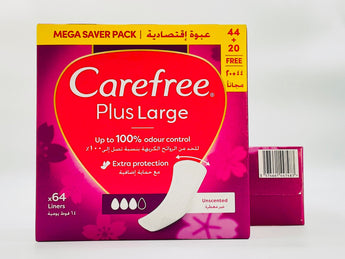 Carefree Pantyliners Care Free Plus Large product packaging