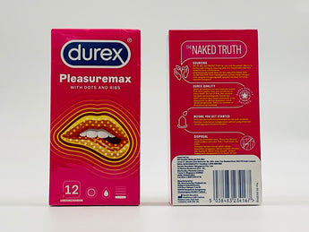 Durex Condoms Pleasure Max Thailand 12s front and back