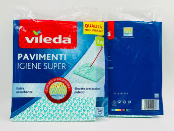 Vileda Pavimenti Igiene Super Floor Cloths 45×50cm, 3s product packaging