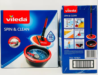 Vileda Spin & Clean Mop and Bucket Set product packaging