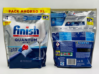 Finish Dishwasher Detergent Quantum Dish Washer Tablets All In1 53s product packaging