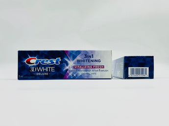 Crest 3D White Deluxe Vitalizing Fresh Toothpaste 75ml product packaging