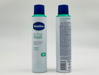 Vaseline Deodorant -active Fresh 250ml product packaging