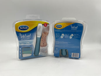 Scholl Velvet Smooth Electronic Nail Care System product packaging