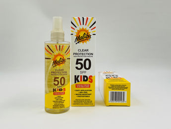 Malibu Sunscreen SPF 50 Kids Protect 250ml product packaging