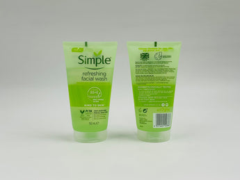 Simple Face Cleanser Facial Tube-refreshing 150ml product packaging