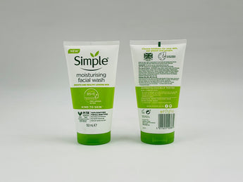 Simple Face Cleanser Facial Tube-moisturising 150ml product packaging
