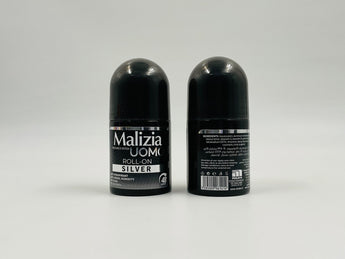 Malizia Uomo Deodorant Roll-On Silver 50ml product packaging