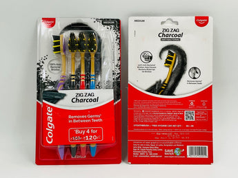 Colgate ZigZag Charcoal Toothbrushes 4s product packaging