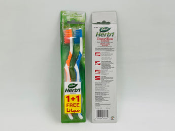 Dabur Herb'l Power Clean Medium Toothbrushes 2s product packaging
