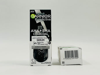 Garnier Face Serum Pure Active -aha+bha Charcoal 30ml product packaging